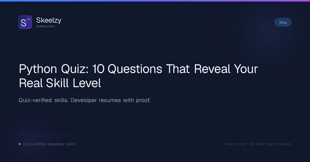 Python Quiz: Test Your Real Python Knowledge | Skeelzy